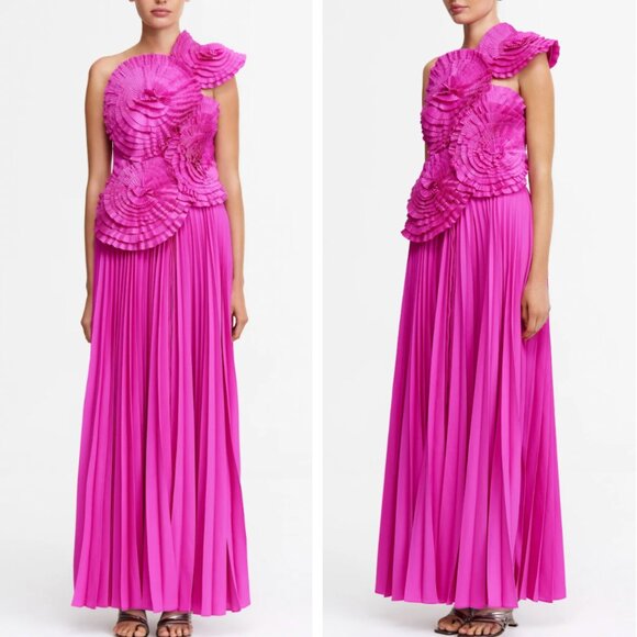 BEST Acler Trusley Maxi Dress AU6/US2 Violet Pink Cocktail Wedding Formal - Picture 2 of 9